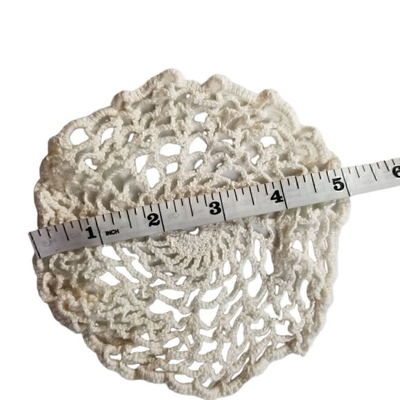 Homemade Crochet 5" Doilies Ivory, set of 6 - Picture 8 of 8